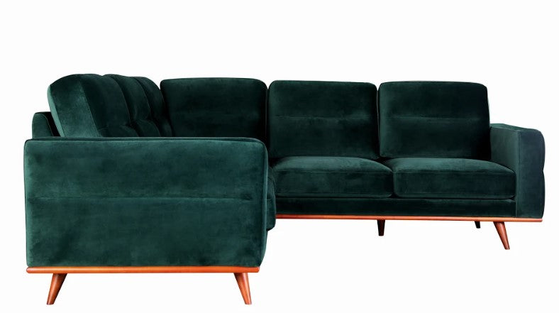 96" X 97" X 36" Green Polyester Sectional