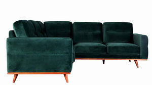 96" X 97" X 36" Green Polyester Sectional