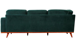 96" X 97" X 36" Green Polyester Sectional