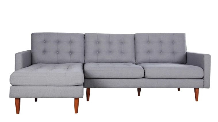 105" X 61" X 38" Gray Polyester Laf Sectional