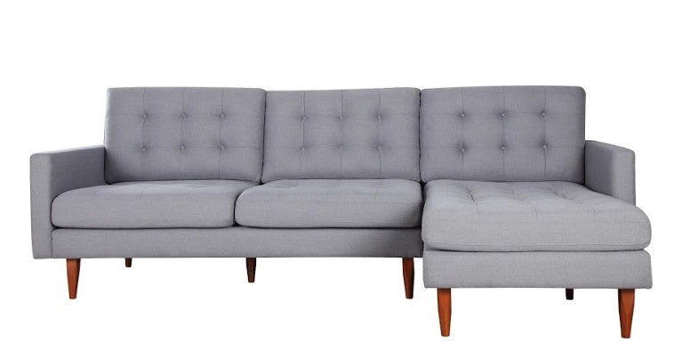 105" X 61" X 38" Gray Polyester Raf Sectional