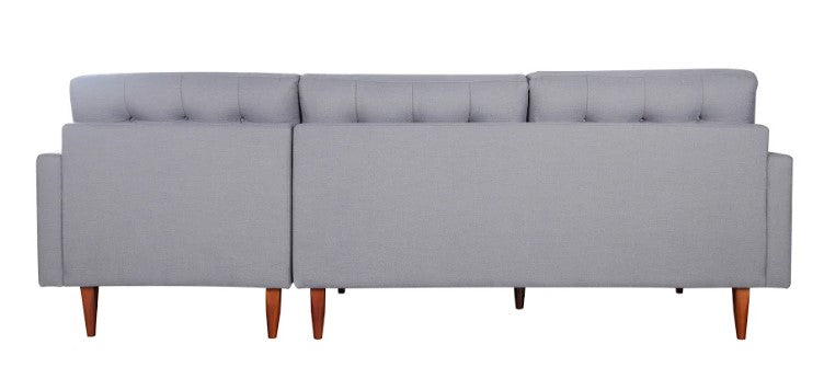 105" X 61" X 38" Gray Polyester Raf Sectional