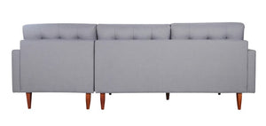 105" X 61" X 38" Gray Polyester Raf Sectional