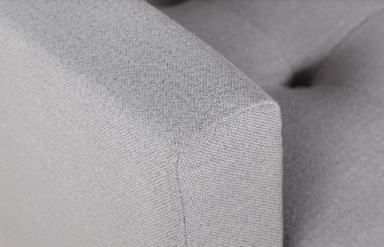105" X 61" X 38" Gray Polyester Raf Sectional