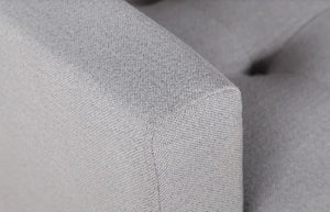 105" X 61" X 38" Gray Polyester Raf Sectional