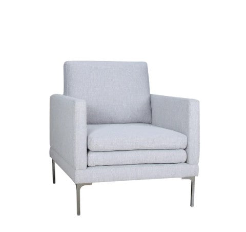 34" X 36" X 34" silver Polyester Chair