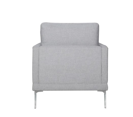 34" X 36" X 34" silver Polyester Chair