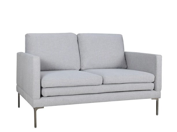 60" X 36" X 34" silver Polyester Loveseat