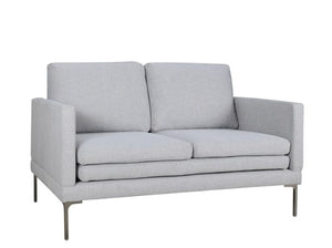 60" X 36" X 34" silver Polyester Loveseat