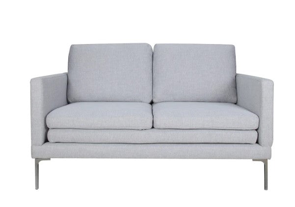 60" X 36" X 34" silver Polyester Loveseat
