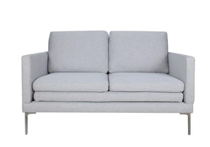 60" X 36" X 34" silver Polyester Loveseat
