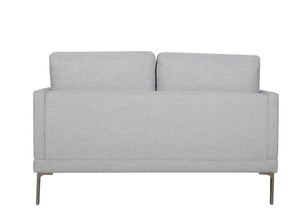 60" X 36" X 34" silver Polyester Loveseat