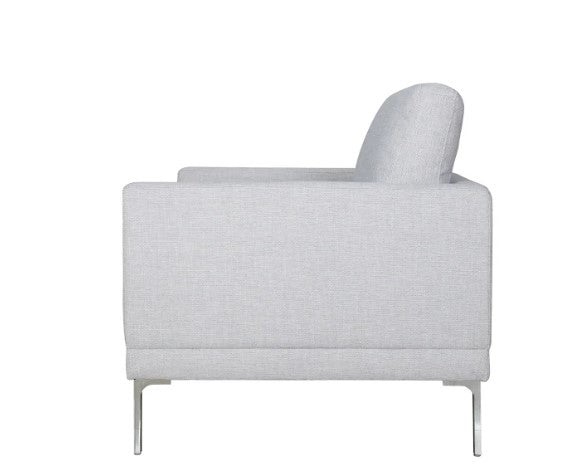 60" X 36" X 34" silver Polyester Loveseat