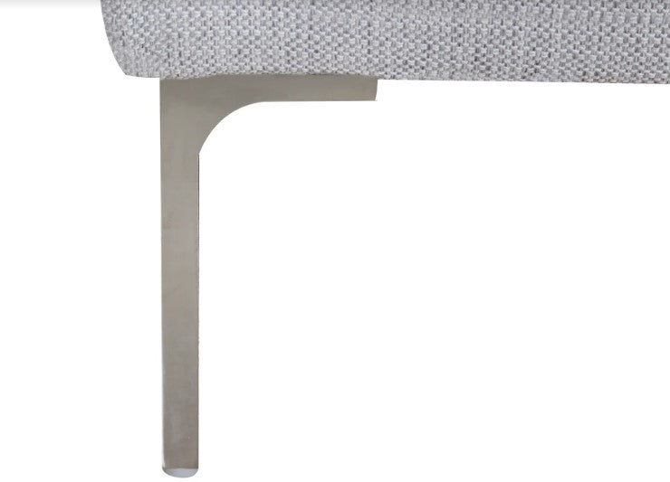 60" X 36" X 34" silver Polyester Loveseat