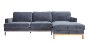 106" X 61" X 34" Gray Polyester Raf Sectional