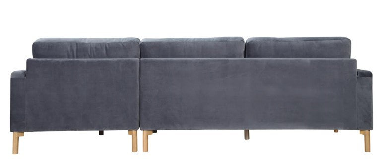 106" X 61" X 34" Gray Polyester Raf Sectional