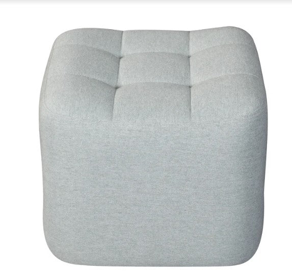 Modern Mint Tufted Fabric Upholstered Pouf