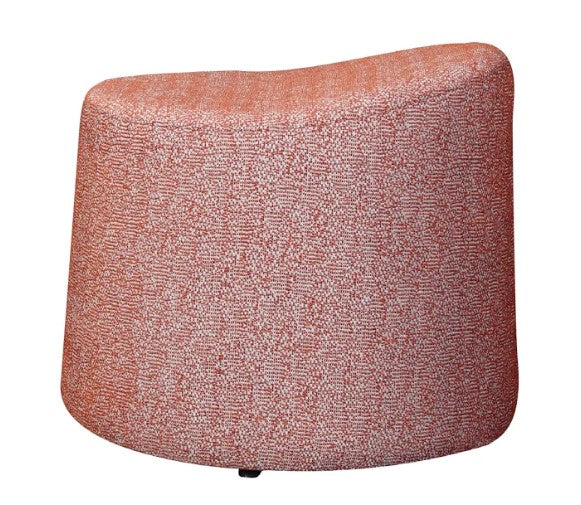 Modern Red Fabric Upholstered Pouf