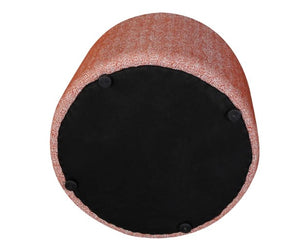 Modern Red Fabric Upholstered Pouf