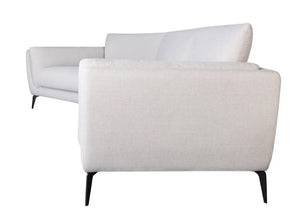 134" X 65" X 35" Oatmeal Polyester Raf Sectional
