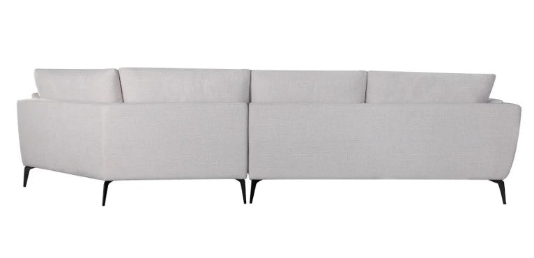 134" X 65" X 35" Oatmeal Polyester Raf Sectional