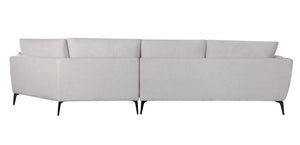134" X 65" X 35" Oatmeal Polyester Raf Sectional