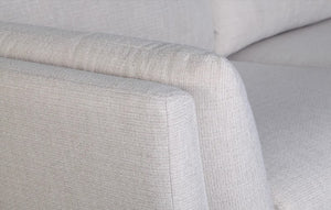 134" X 65" X 35" Oatmeal Polyester Raf Sectional