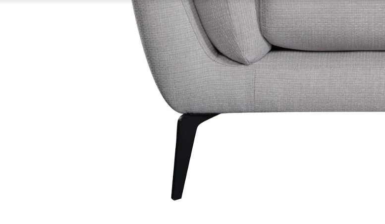 134" X 65" X 35" Oatmeal Polyester Raf Sectional