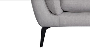 134" X 65" X 35" Oatmeal Polyester Raf Sectional