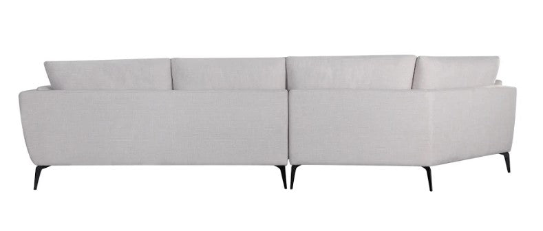 134" X 65" X 35" Oatmeal Polyester Laf Sectional