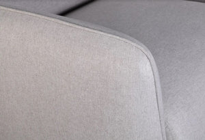 Modern Light Gray Fabric Upholstered Accent Chair with Solid Wood Legs