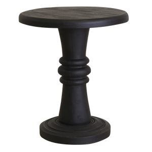 24" X 24" X 28" Black Wood Accent Table
