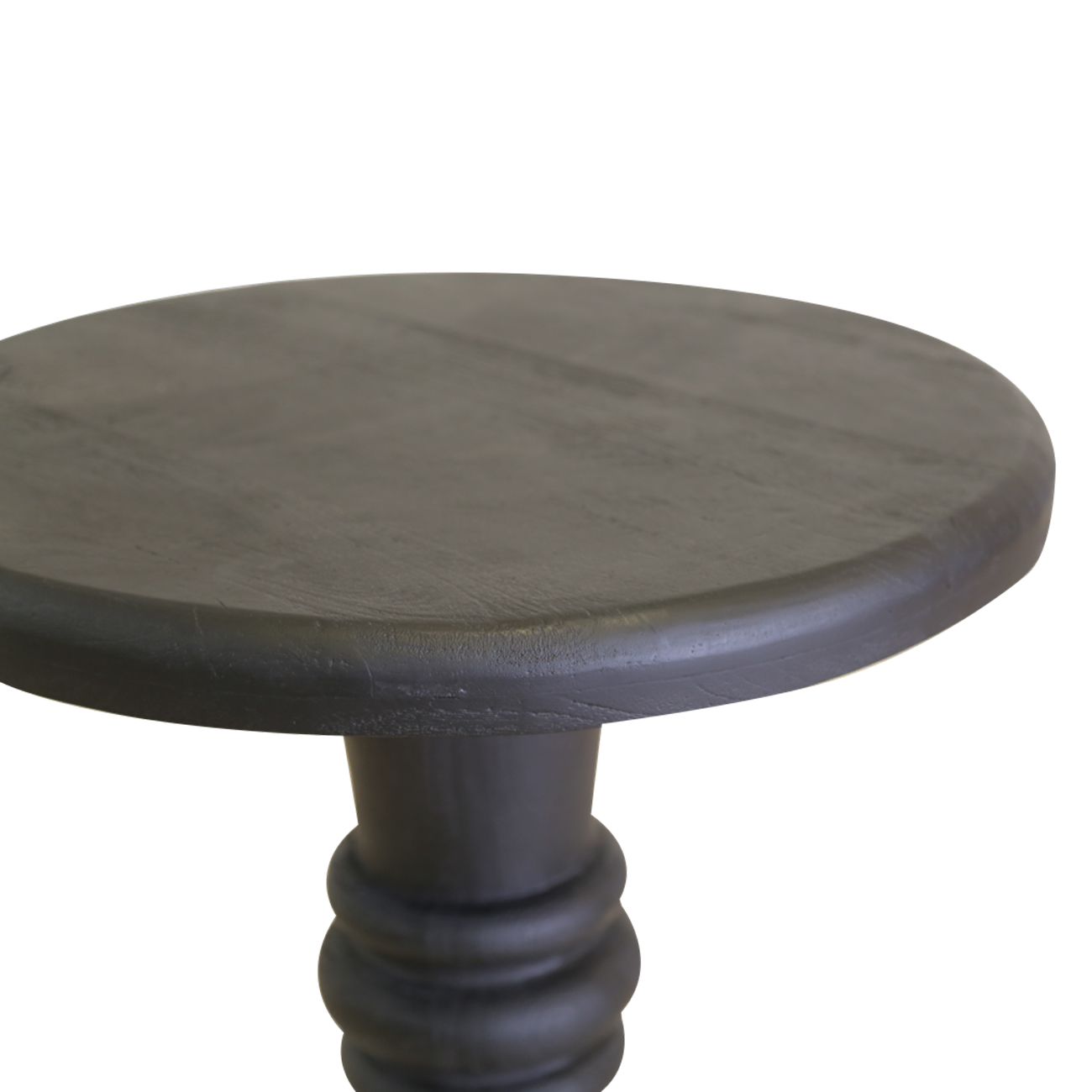 24" X 24" X 28" Black Wood Accent Table
