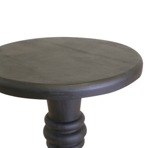 24" X 24" X 28" Black Wood Accent Table