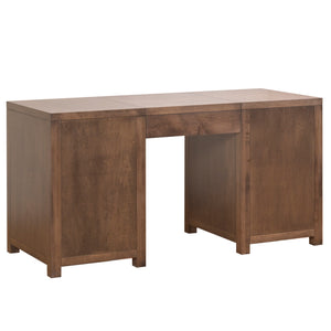 60" X 24" X 30.5" Cappuccino Wood Executive Door or Drawer Desk