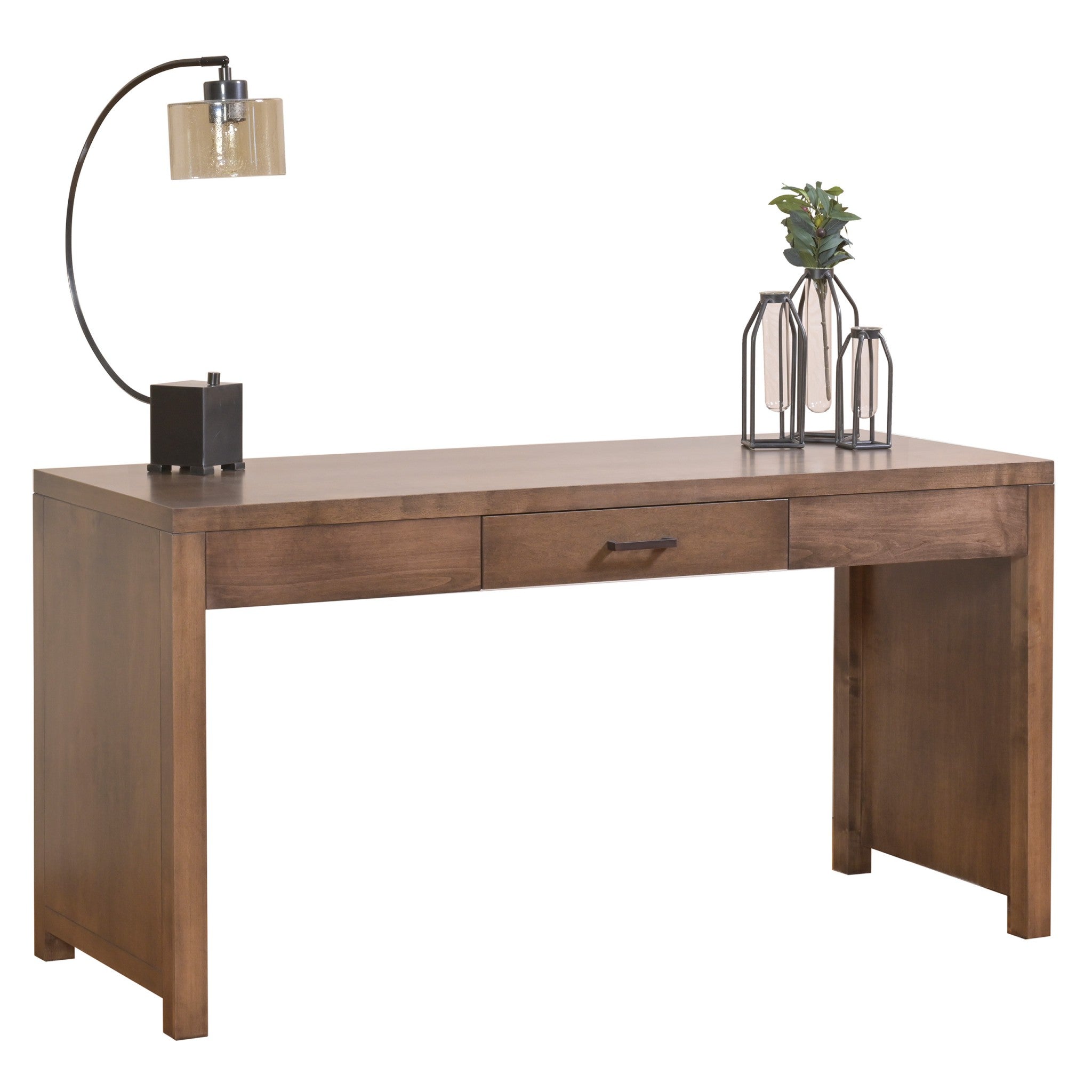60" X 24" X 30.5" Cappuccino Wood Writing Desk