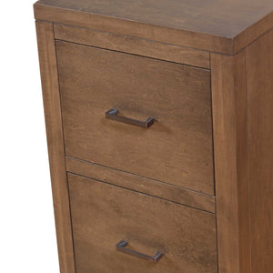19.5" X 24" X 30.5" Cappuccino Wood 2 Drawer File