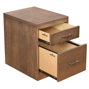 17" X 22" X 24" Cappuccino Wood Rolling File Cabinet