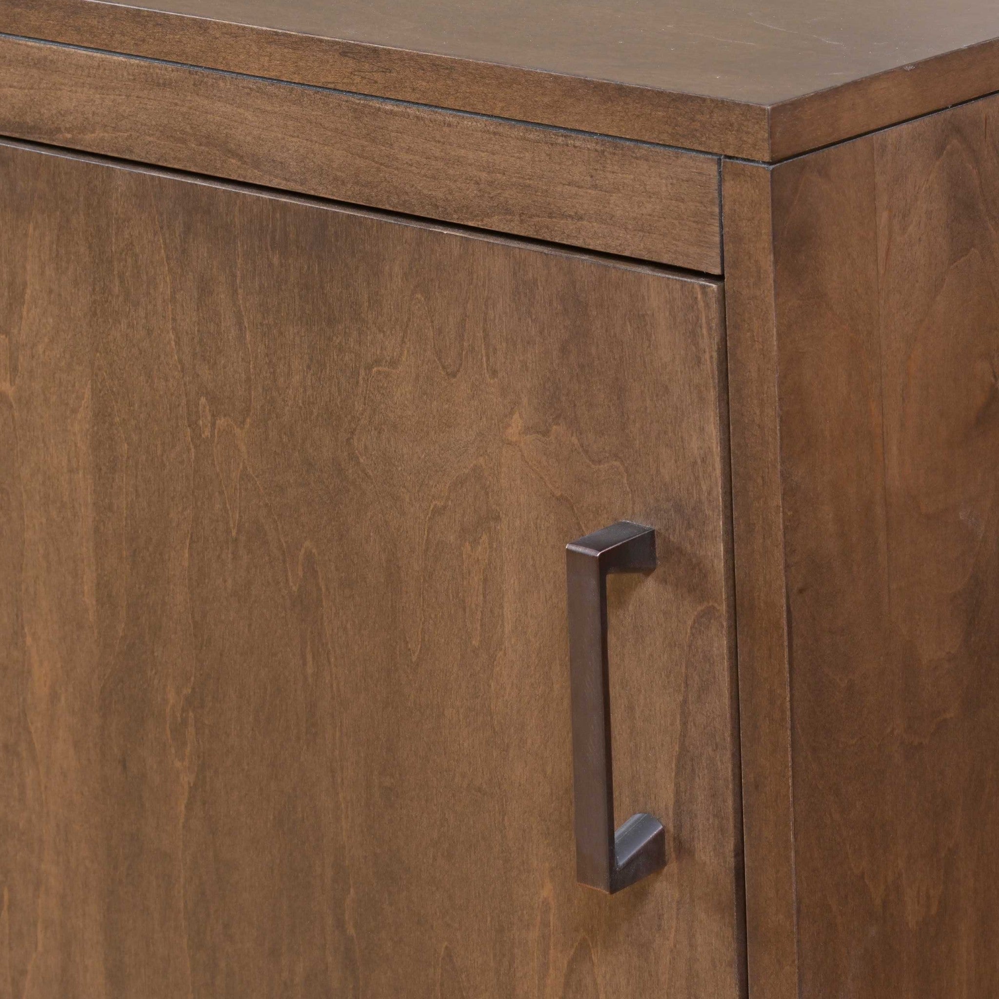 17" X 22" X 24" Cappuccino Wood Rolling Door Cabinet