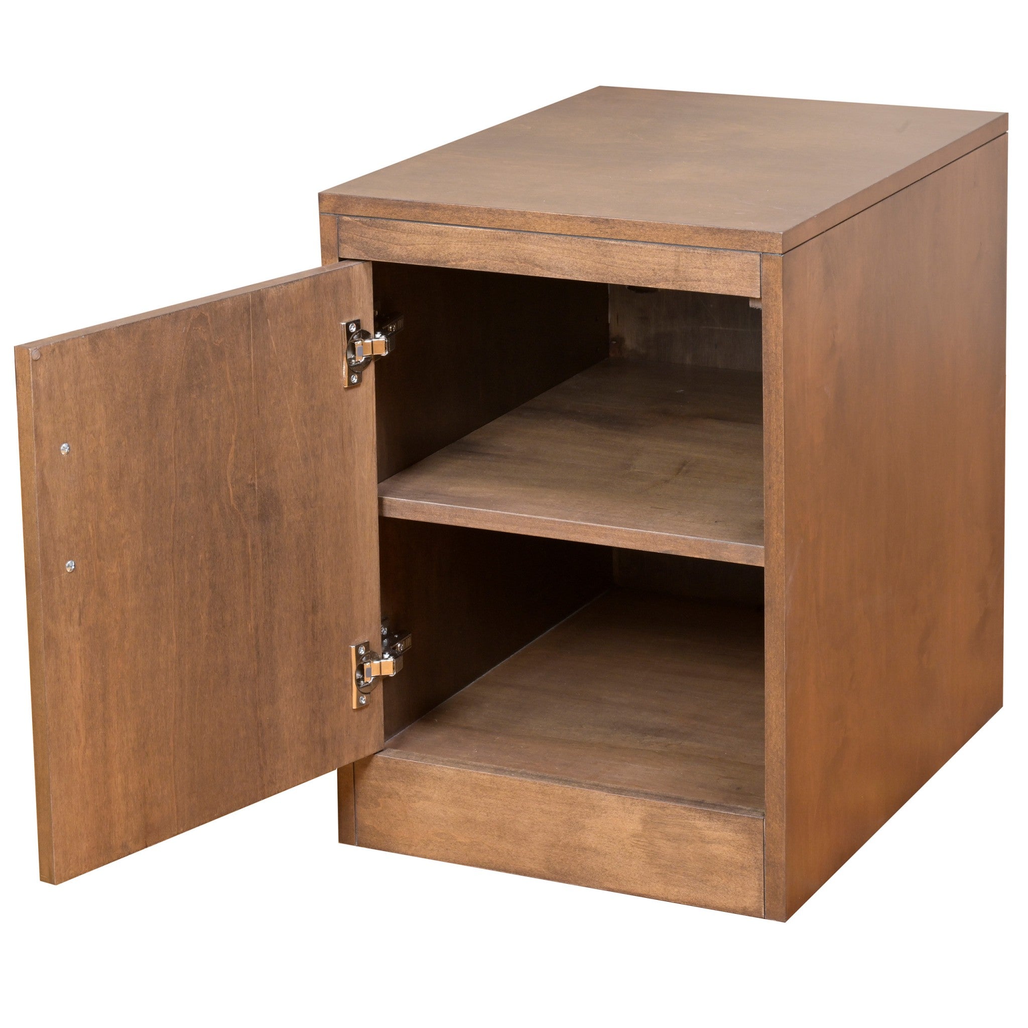 17" X 22" X 24" Cappuccino Wood Rolling Door Cabinet