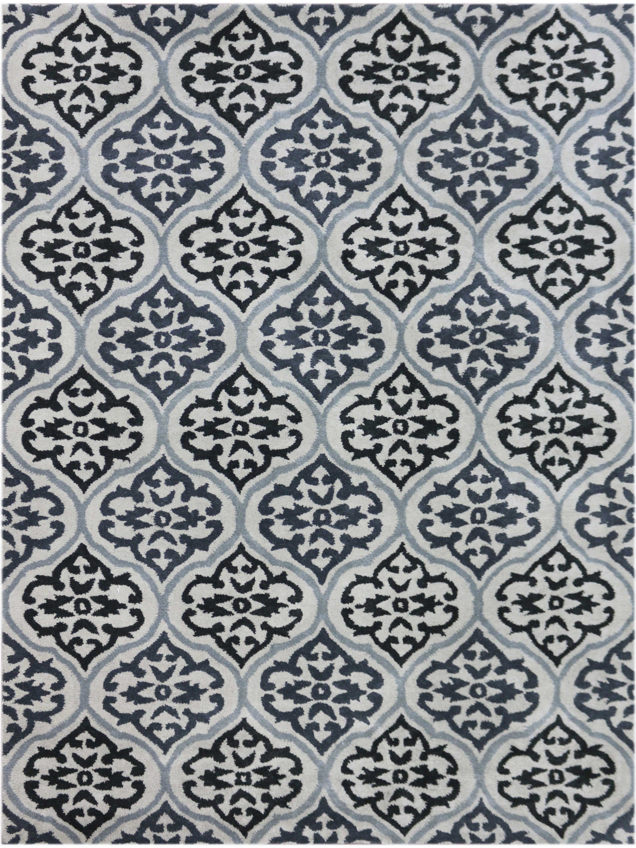 5" X8" X 0.5" Blue  Wool Area Rug