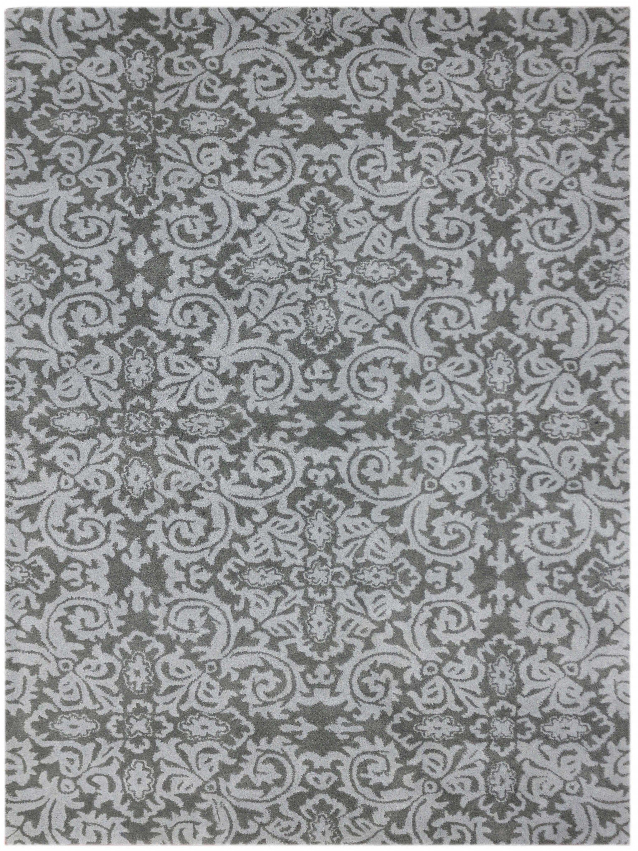 5" X8" X 0.5" Gray  Wool Area Rug