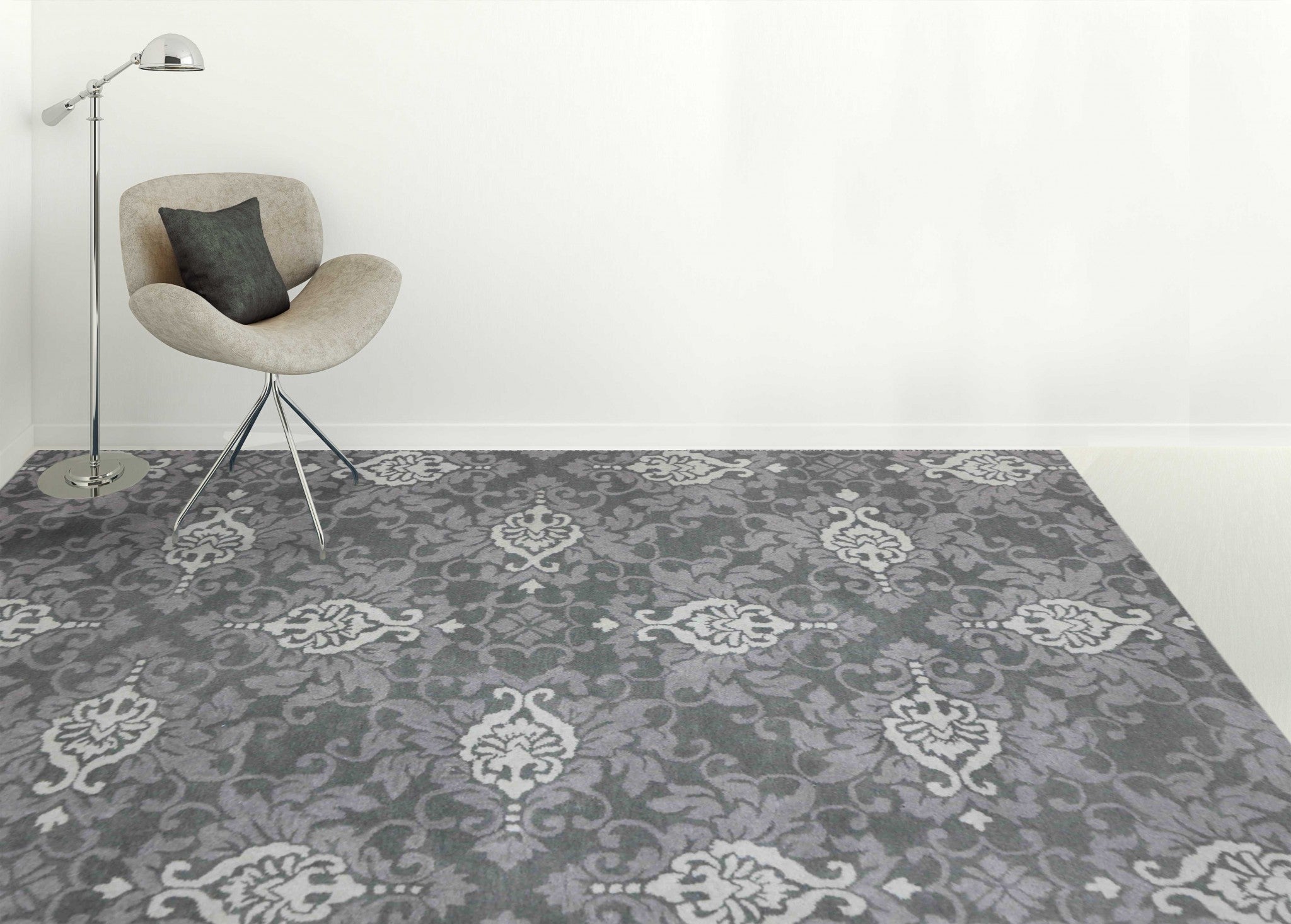 5" X8" X 0.5" Blue  Wool Area Rug