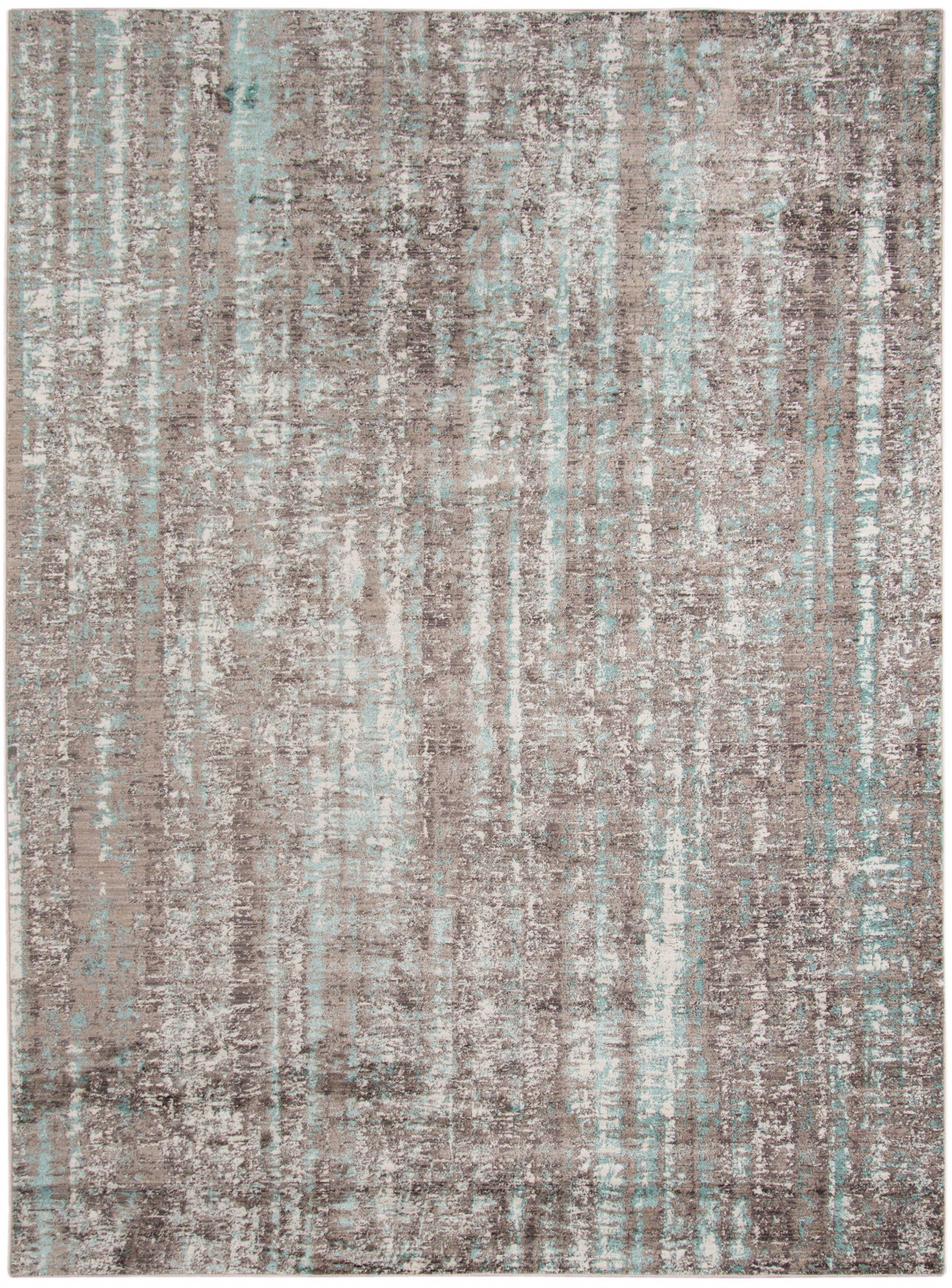 2.6" X8" X 0.38" Gray  Polyester Area Rug