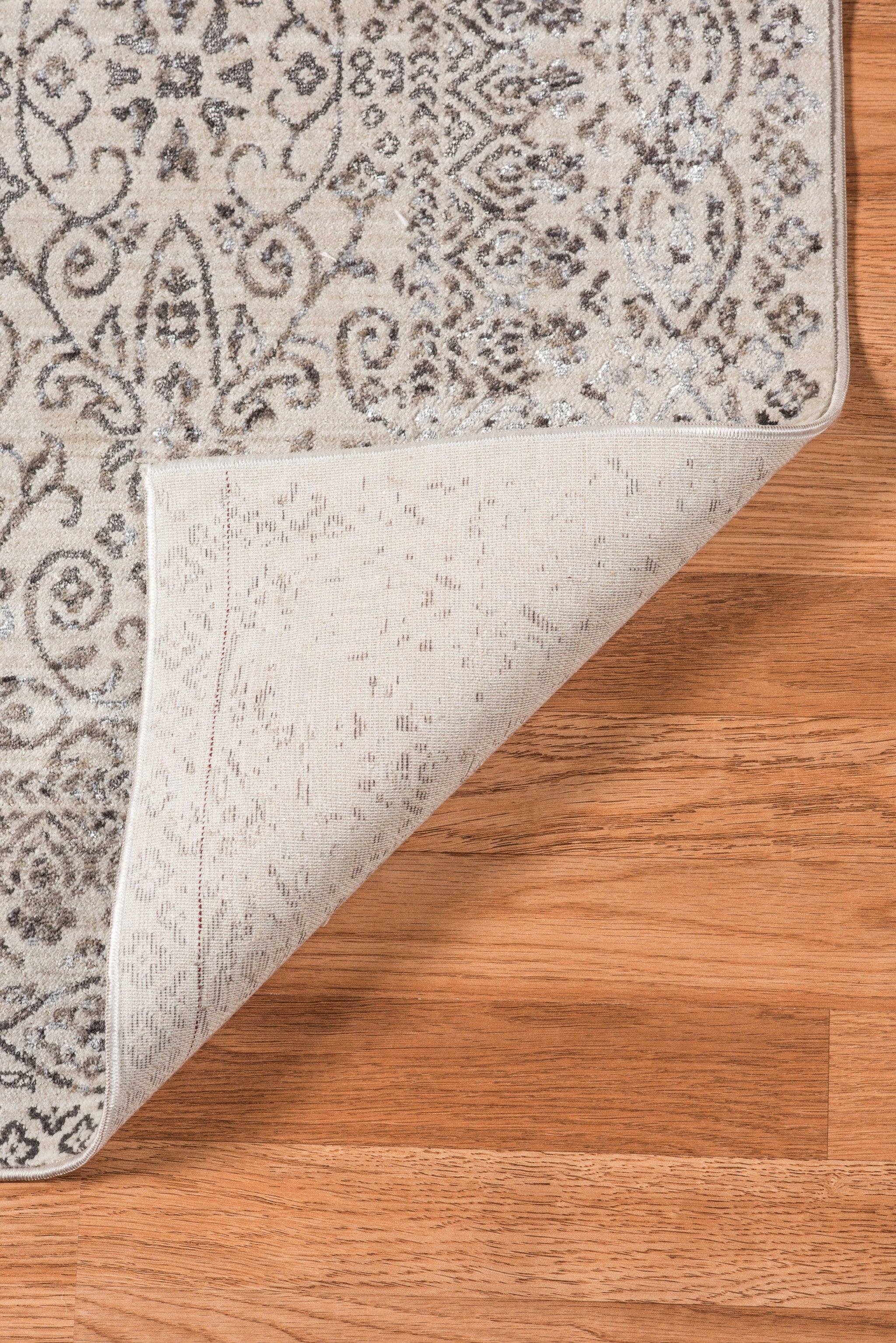 3.11" X5.07" X 0.38" Gray  Polyester Area Rug