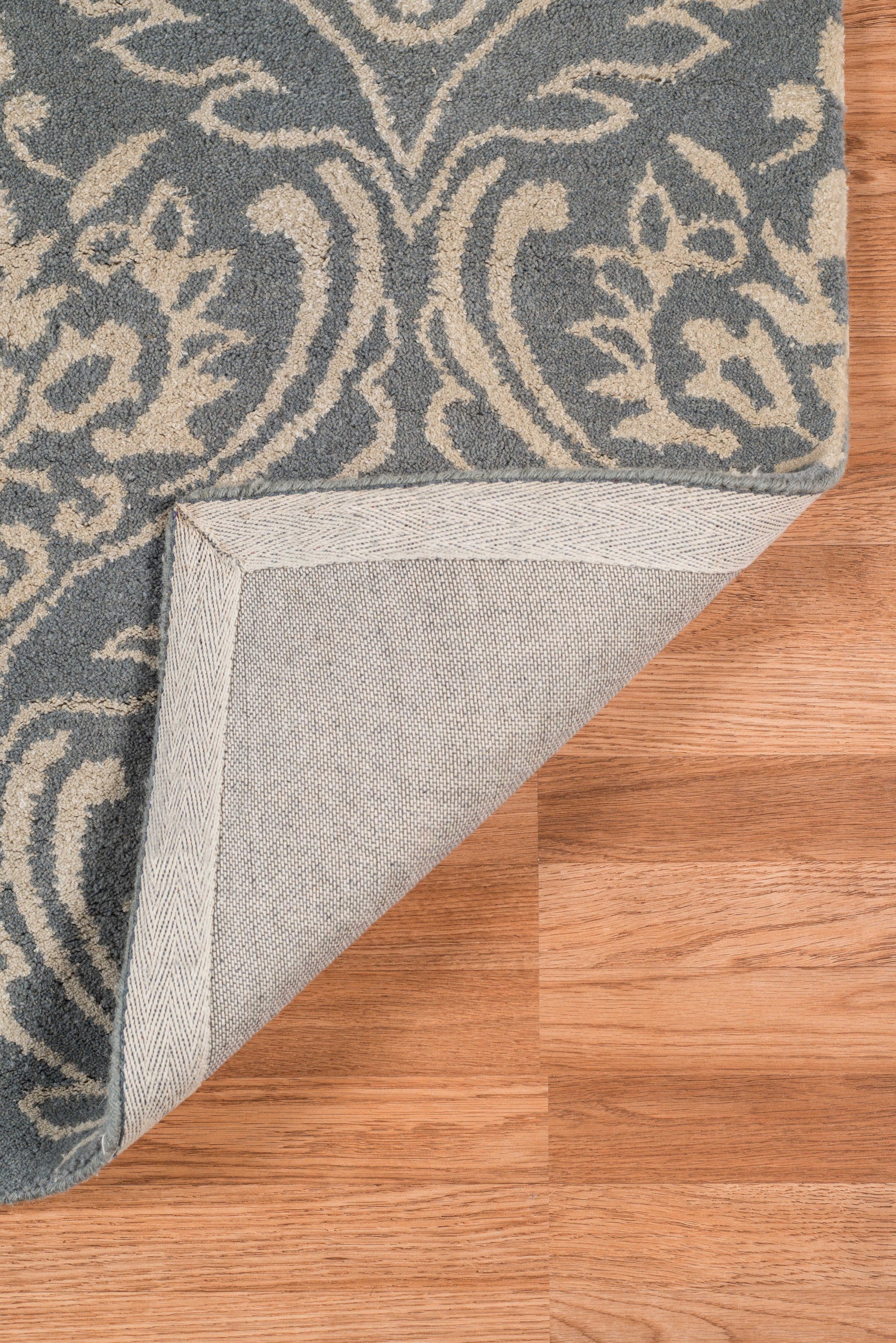 5" X8" X 0.5" Gray  Wool Area Rug