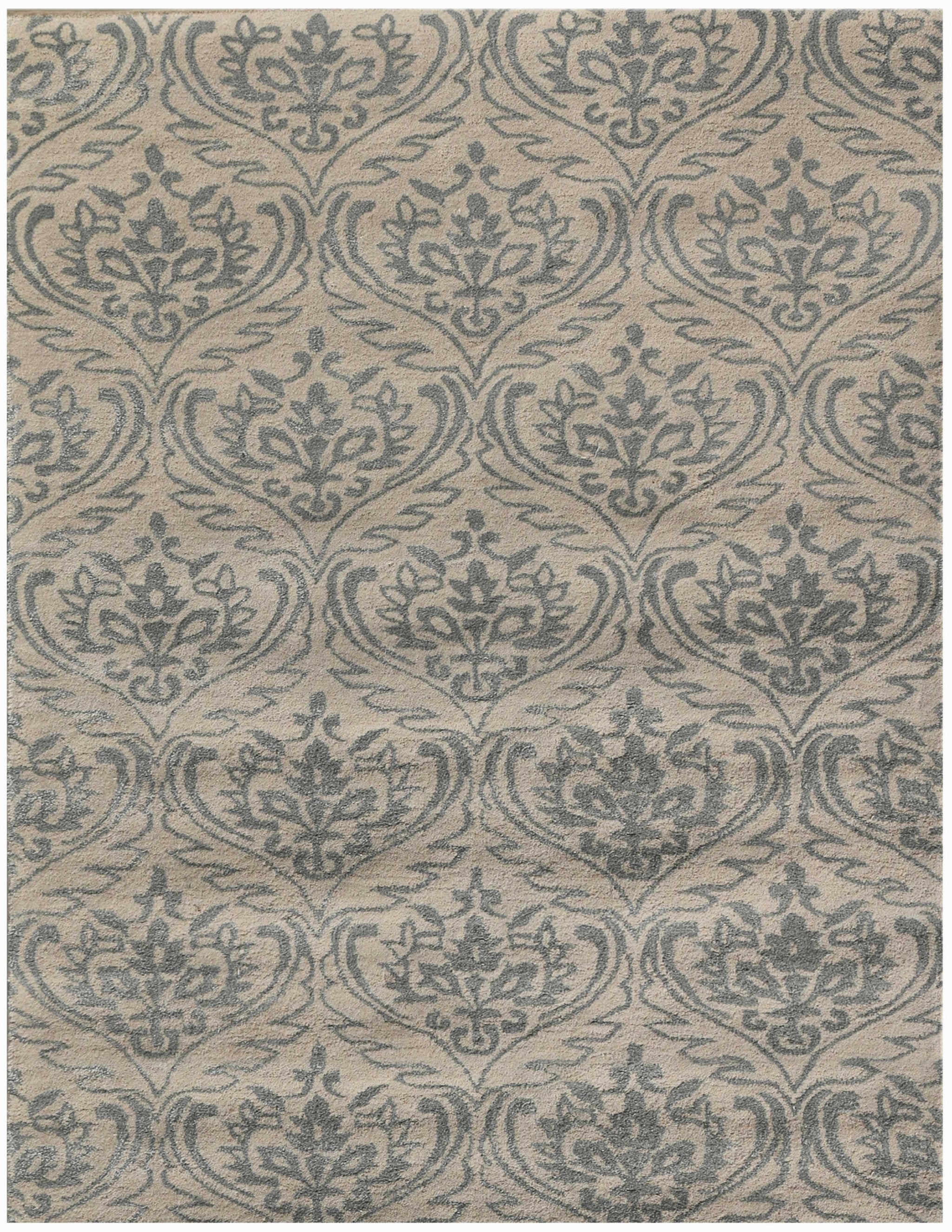 8" X10" X 0.5" Beige  Wool Area Rug
