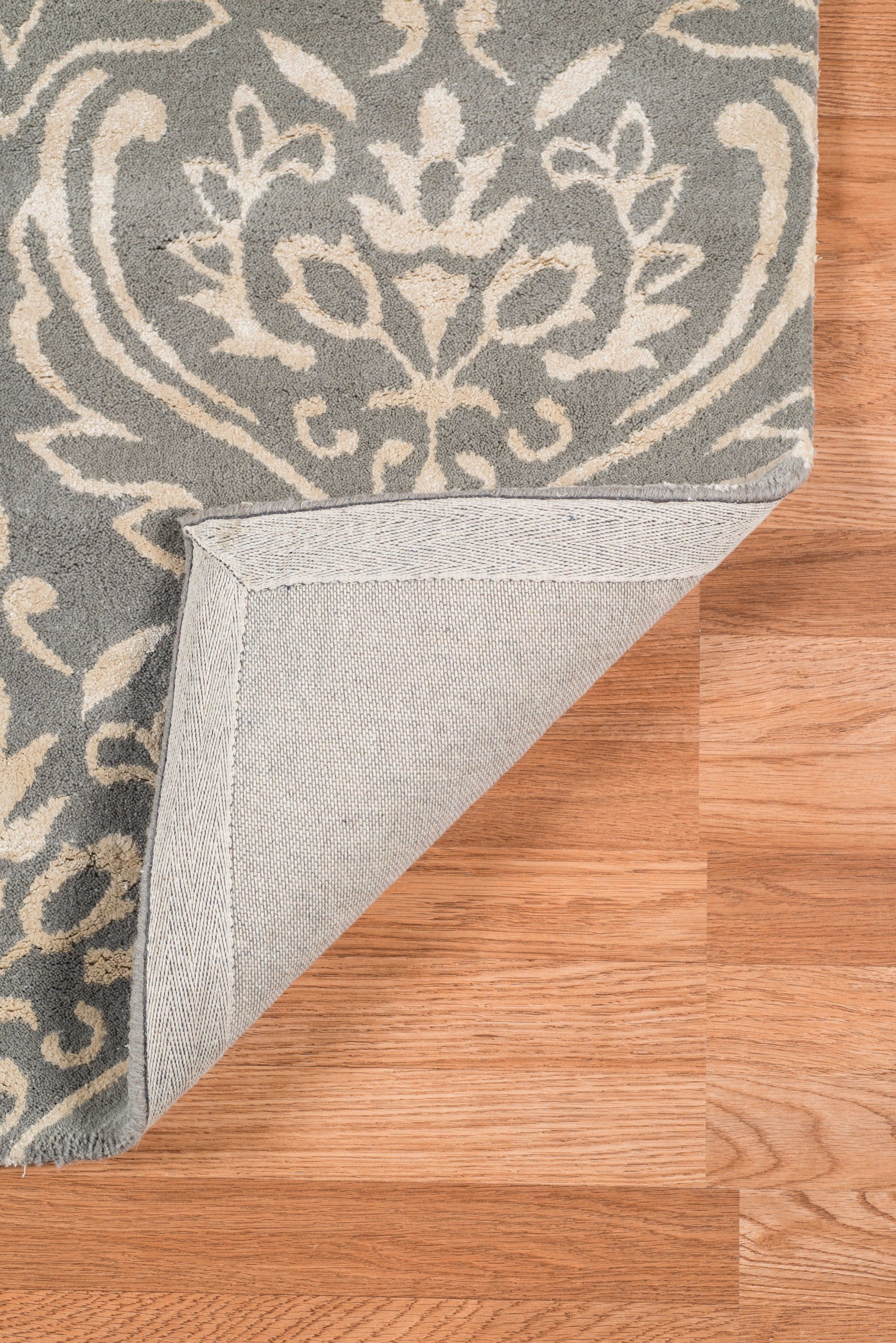 5" X8" X 0.5" Gray  Wool Area Rug