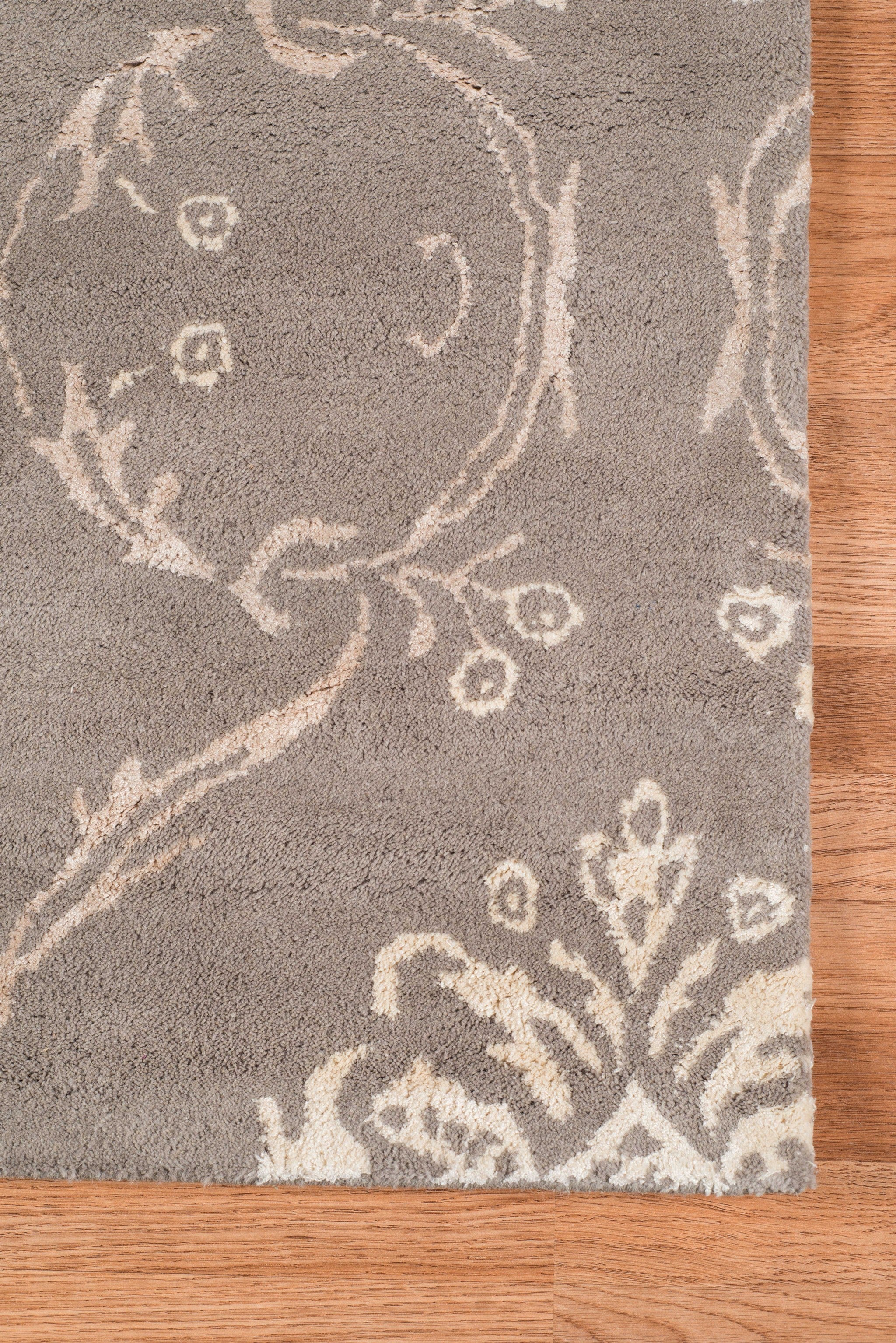 5" X8" X 0.5" Gray  Wool Area Rug