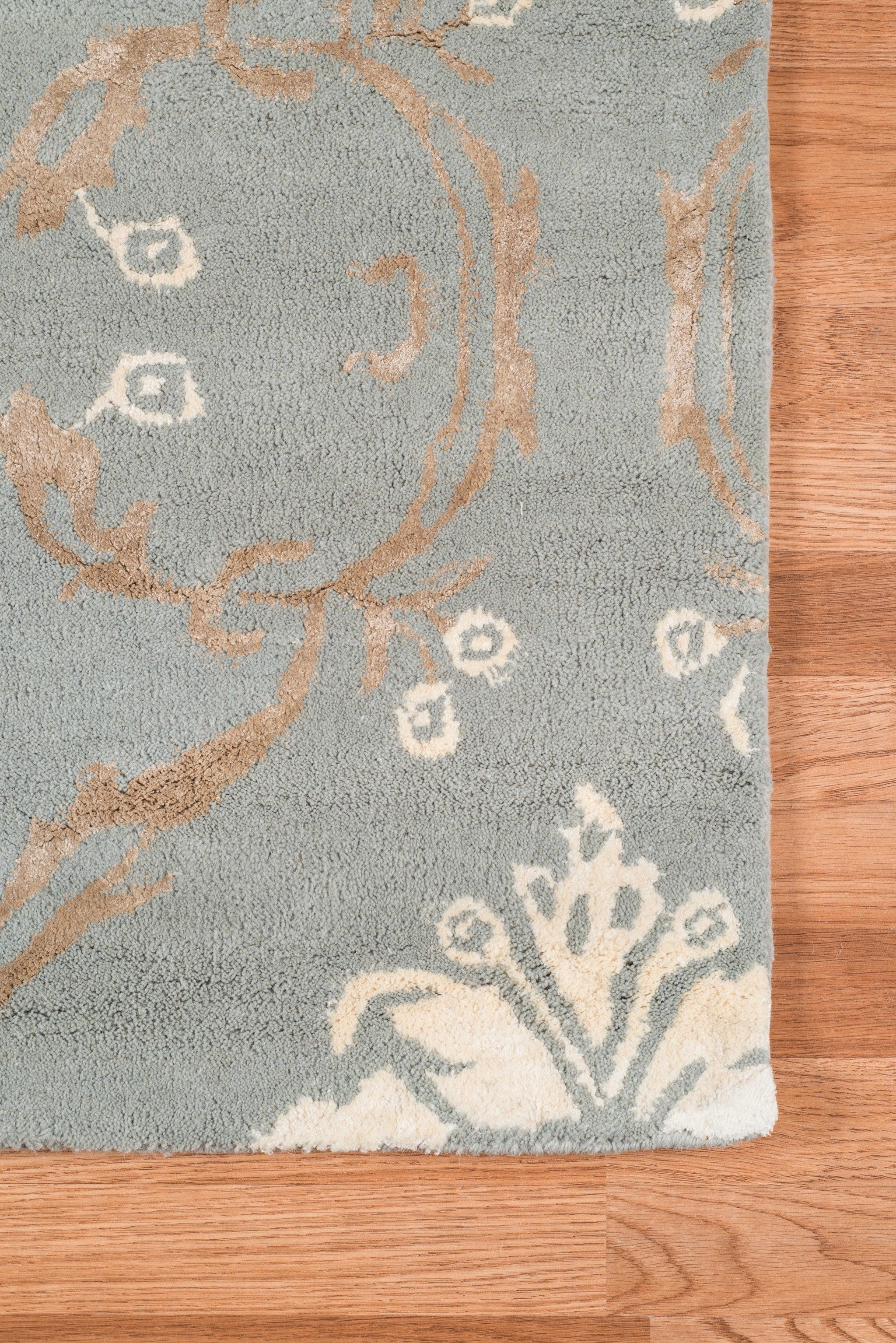 5" X8" X 0.5" Gray  Wool Area Rug